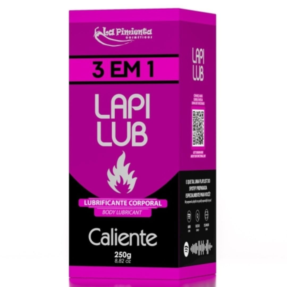 Lapi Lub Lubrificante Corporal 3 Em 1 Caliente 250G La Pimienta - Imagem 3