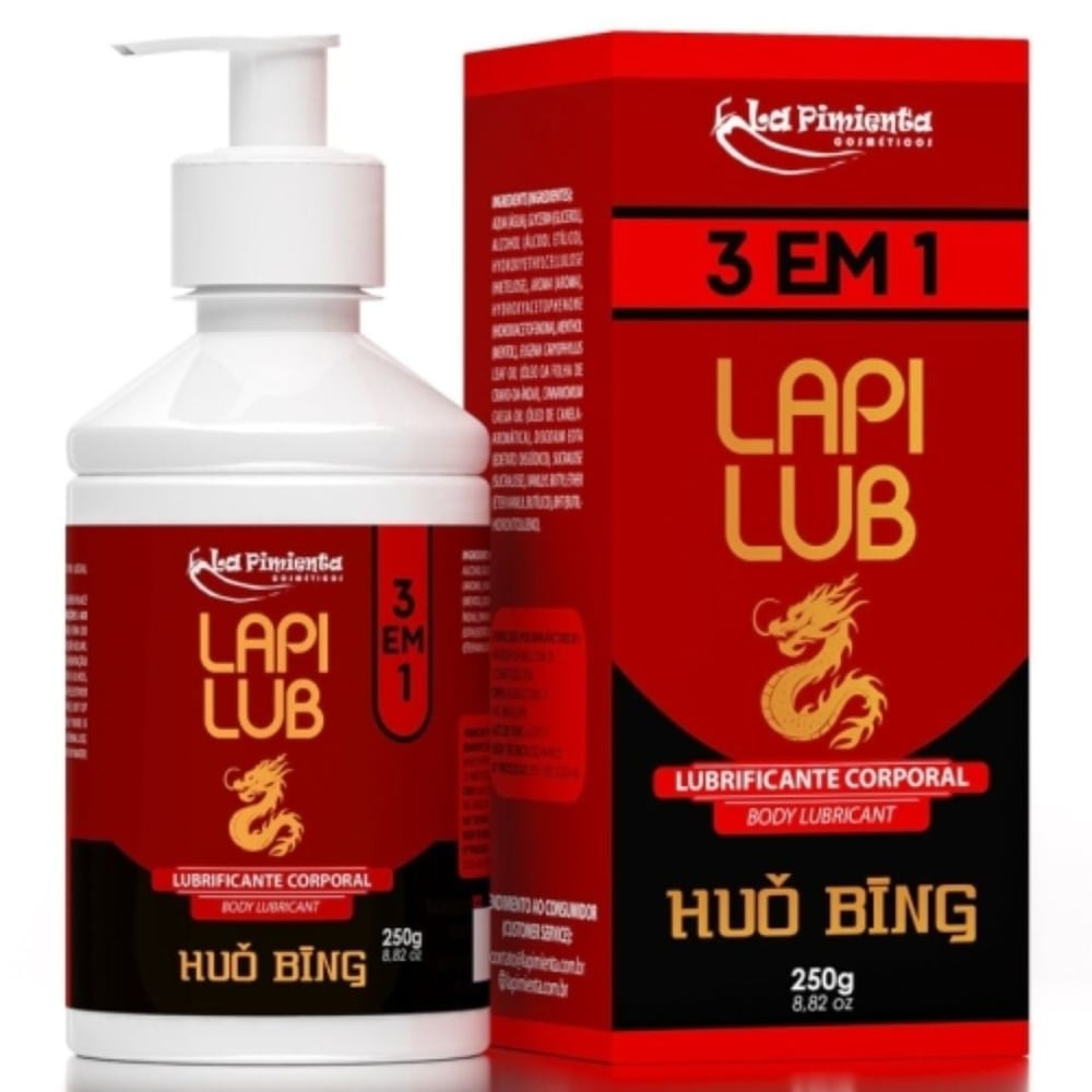Lapi Lub Lubrificante Corporal 3 Em 1 Huo Bing 250G La Pimienta