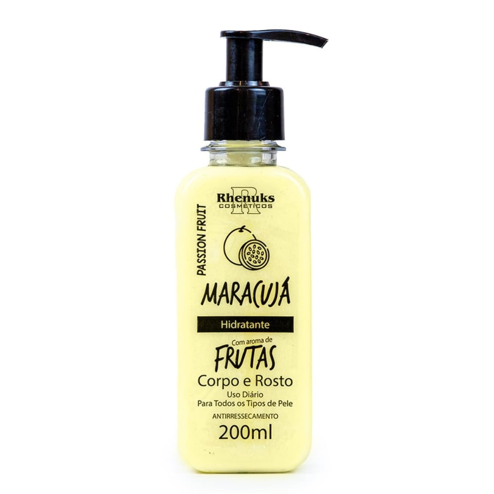Loção Hidratante Corpo E Rosto Passion Fruit 200Ml Rhenuks