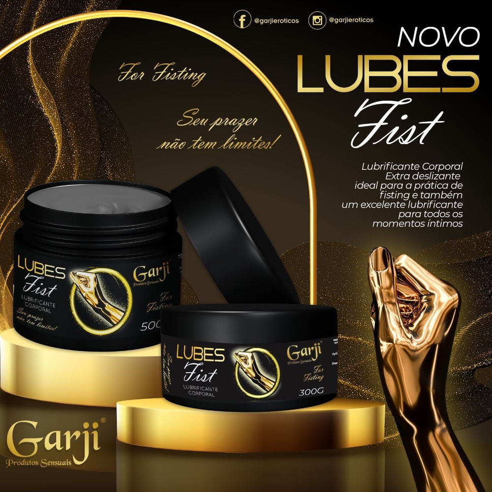 Lubes Fist Lubrificante Corporal 300G Garji - Imagem 2