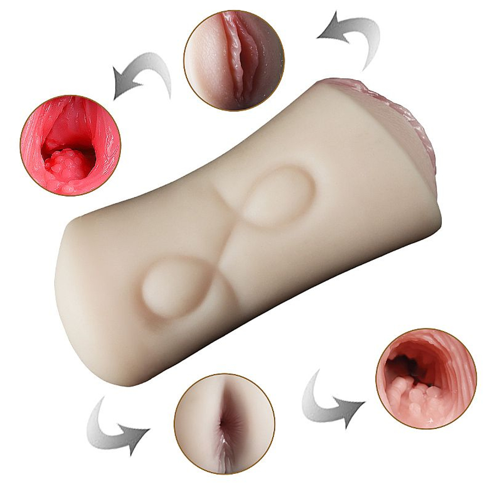 Masturbador Double Vagina E Ânus Masculino Life Vibe Toys - Imagem 5