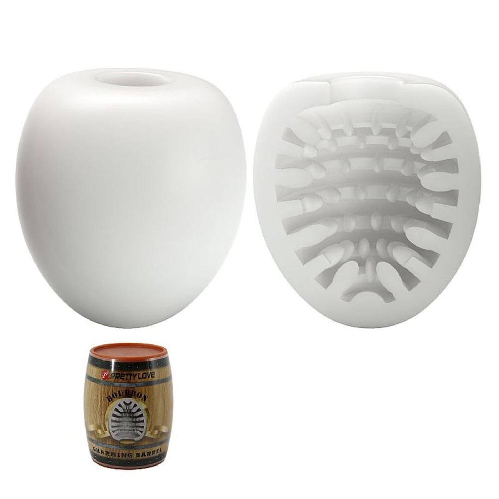 Masturbador Egg Lata Bourbon Formato De Barril Pretty Love - Imagem 4