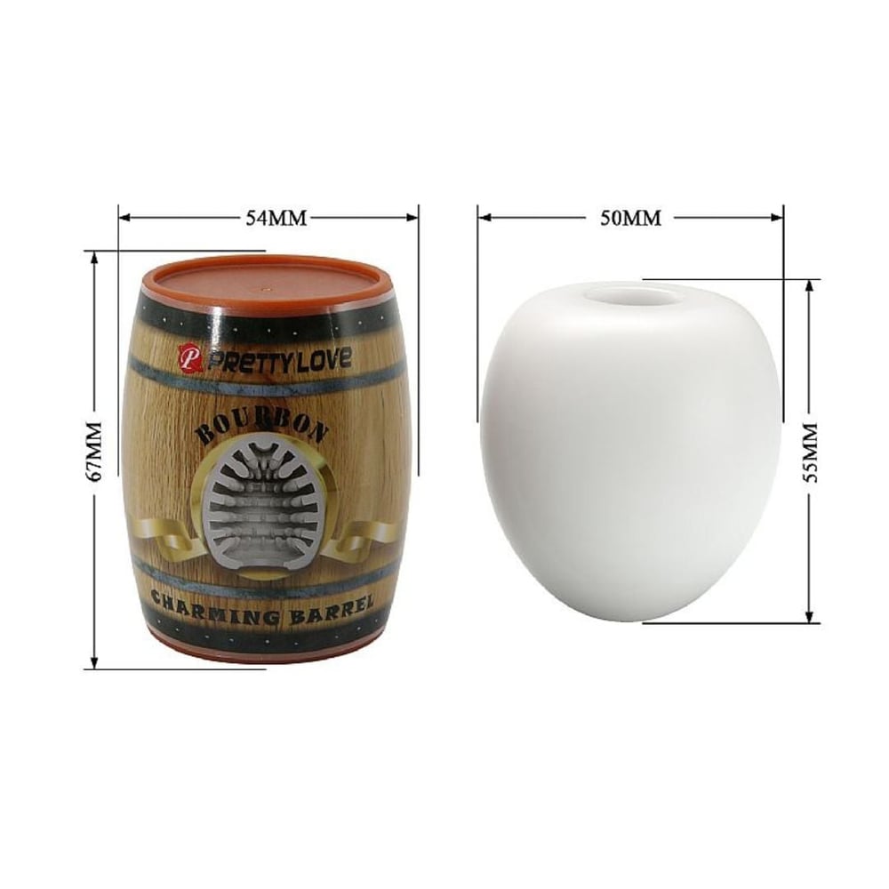 Masturbador Egg Lata Bourbon Formato De Barril Pretty Love - Imagem 5