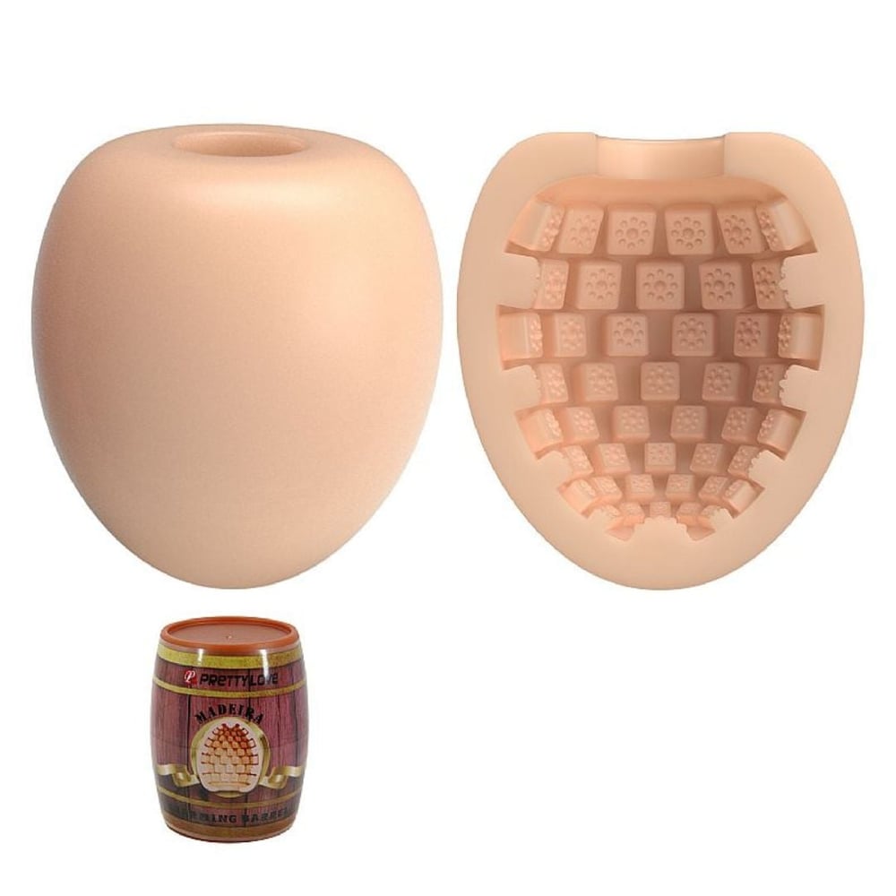 Masturbador Egg Lata Madeira Formato De Barril Pretty Love - Imagem 4