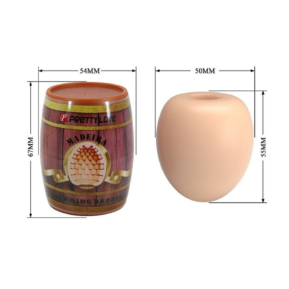 Masturbador Egg Lata Madeira Formato De Barril Pretty Love - Imagem 5