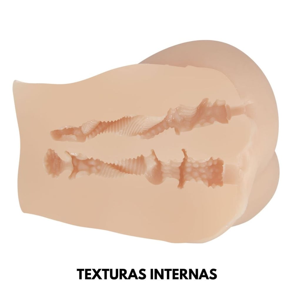 Masturbador Emilia Com Vagina Ânus E Cápsula Vibratória Crazy Lion - Imagem 5