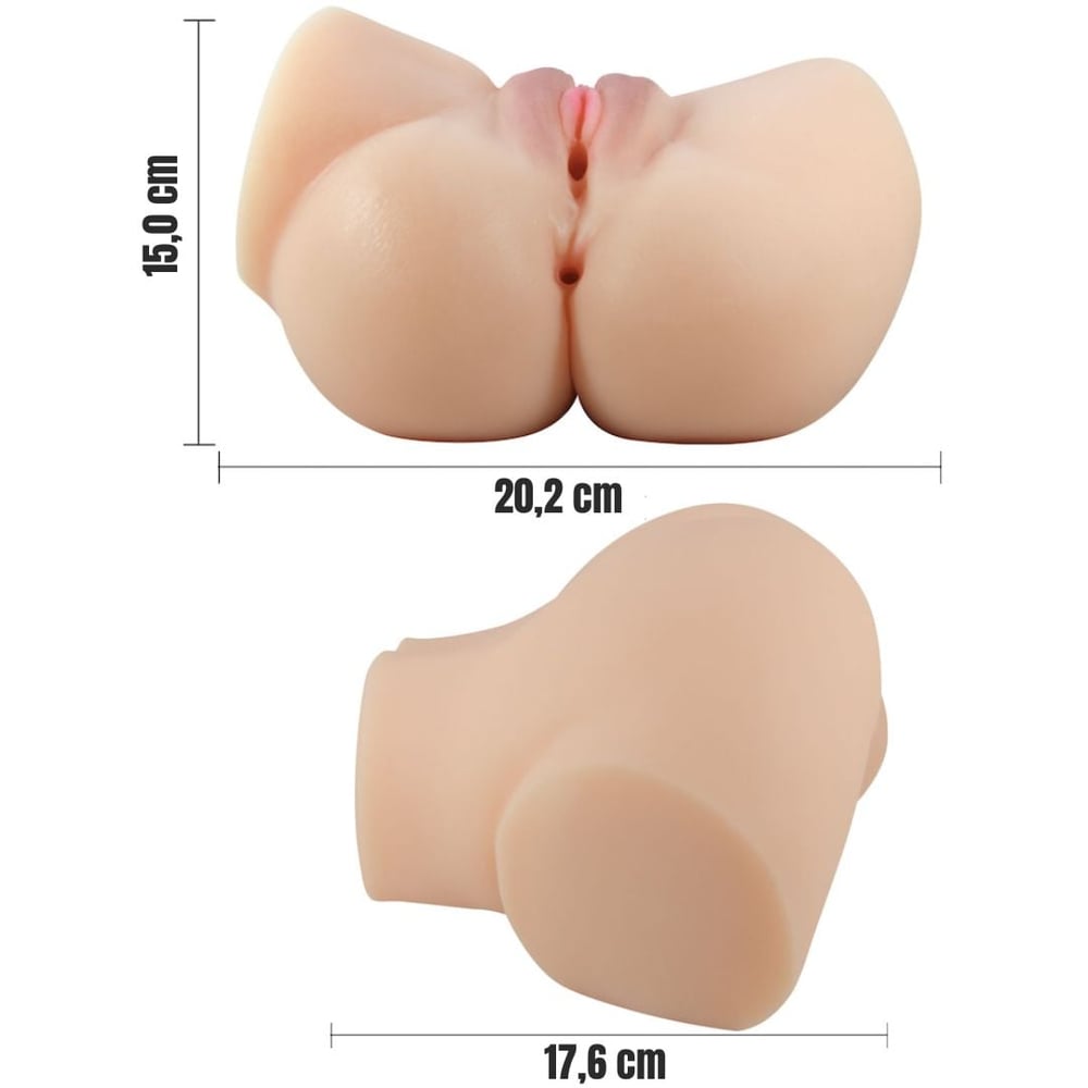 Masturbador Emilia Com Vagina Ânus E Cápsula Vibratória Crazy Lion - Imagem 6