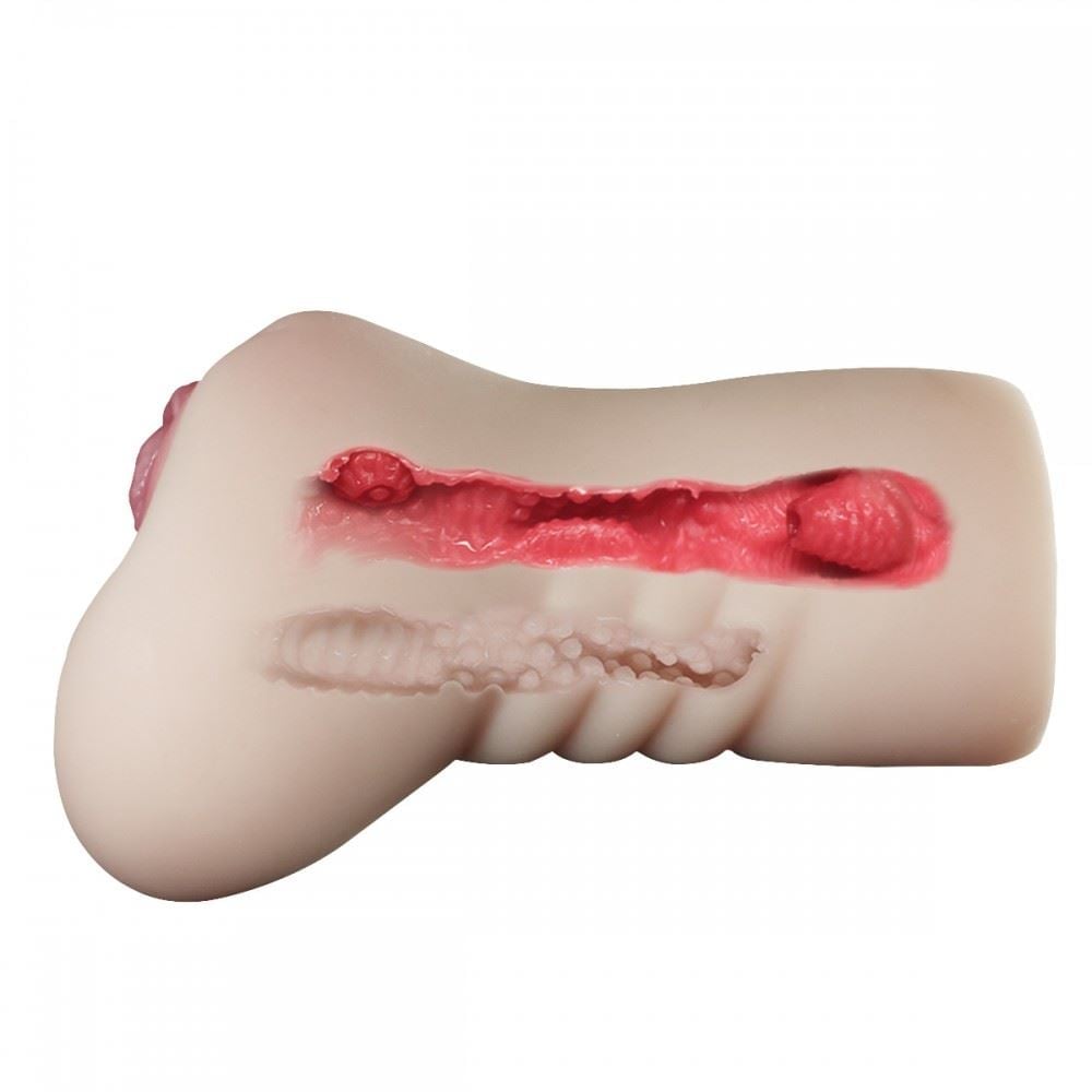 Masturbador Masculino Realista Com Vagina Útero E Ânus Crazy Lion - Imagem 4