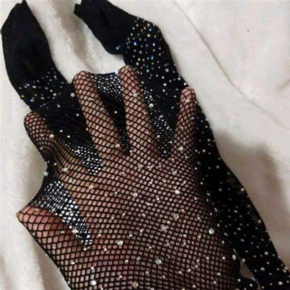 Meia Calça Arrrastão Com Strass - Imagem 3