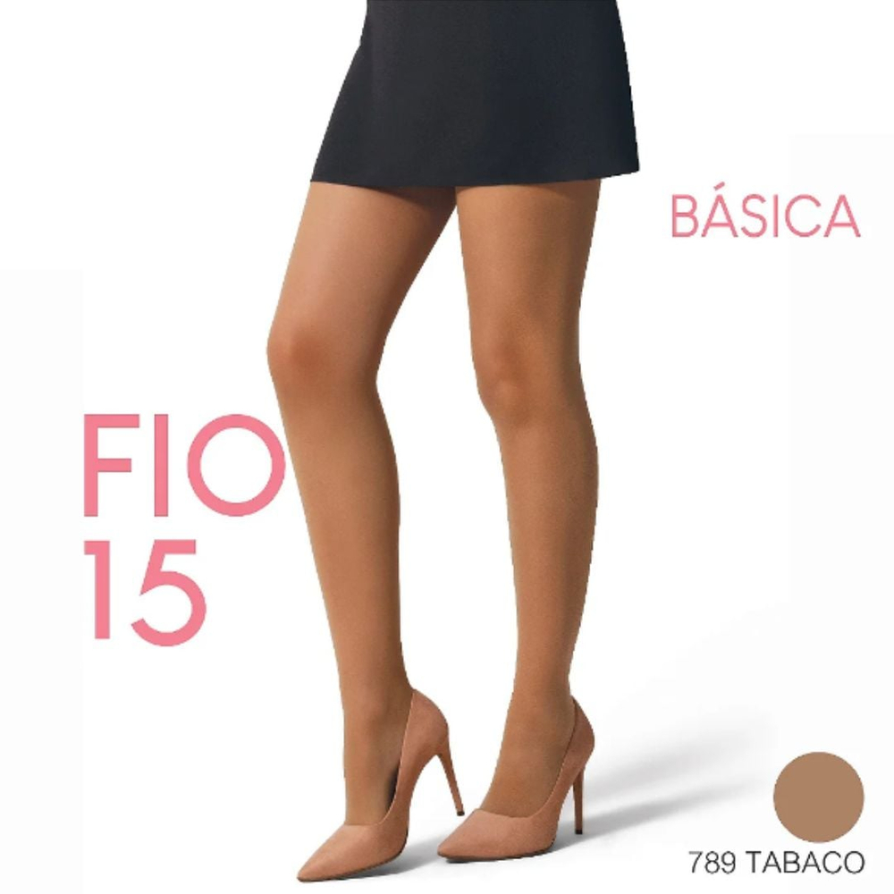 Meia Calça Básica Fio 15 Com Elastano Selene - Imagem 4