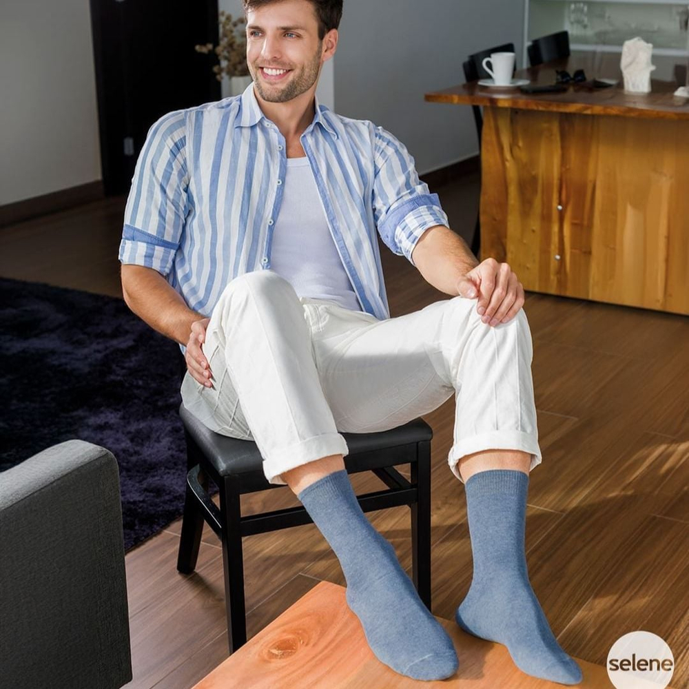 Meia Masculina Casual Cano Longo Selene - Imagem 4