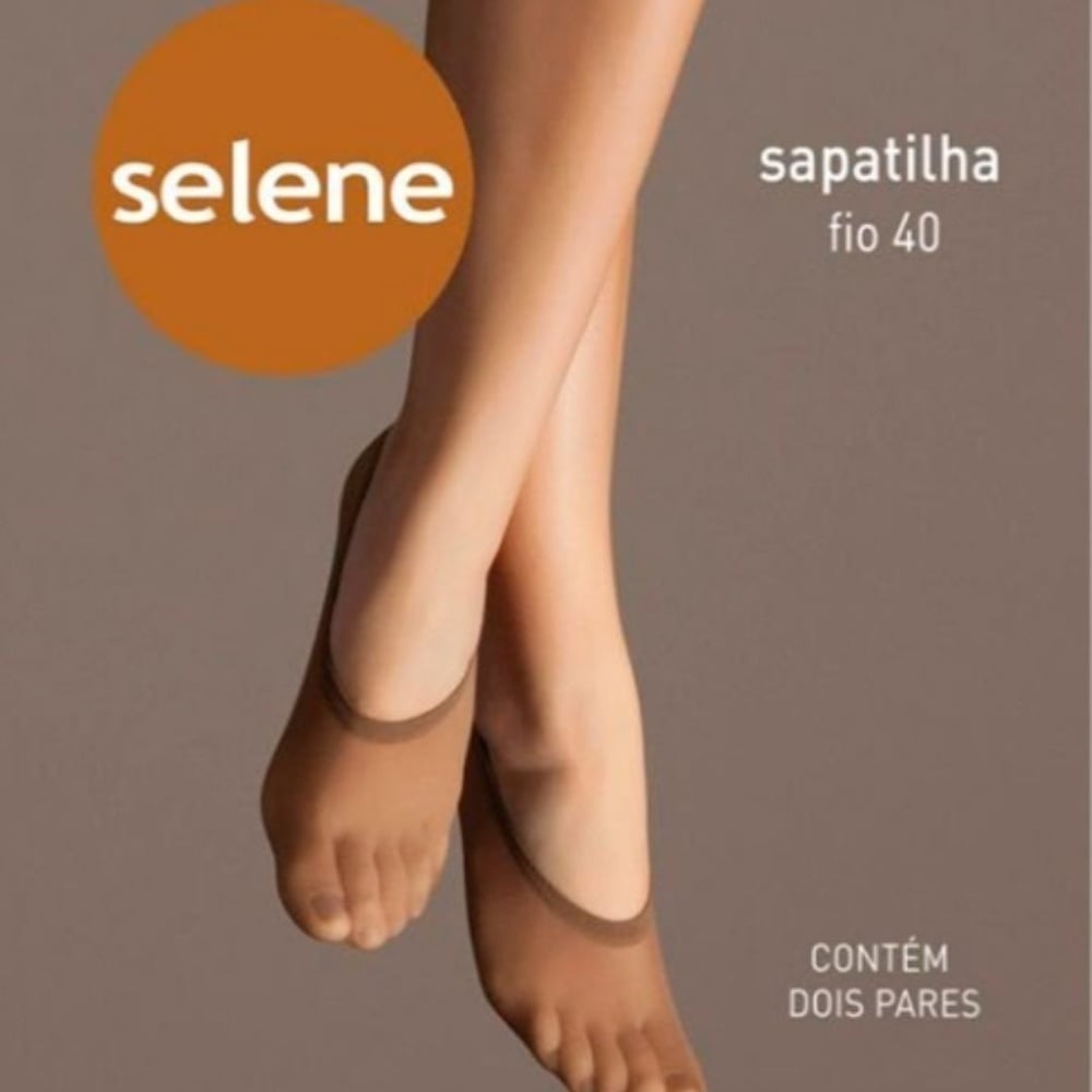 Meia Sapatilha Fio 40 Com 2 Pares Selene - Imagem 3