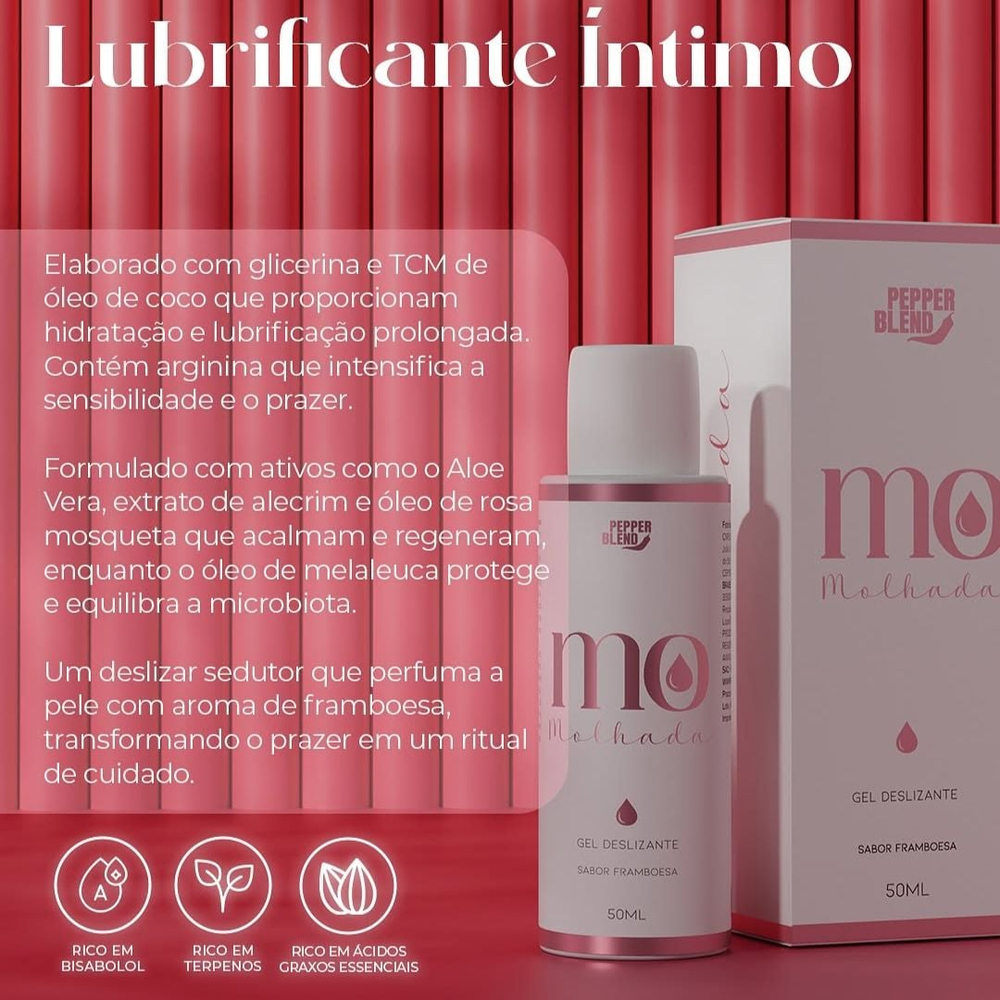 Molhada Gel Deslizante Beijável 50Ml Pepper Blend - Imagem 2