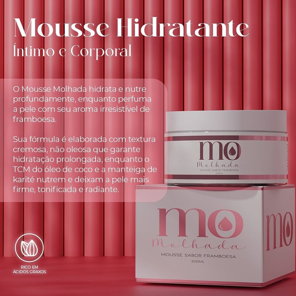 Mousse Hidratante Íntimo E Corporal 200Ml Linha Molhada Pepper Blend - Imagem 3