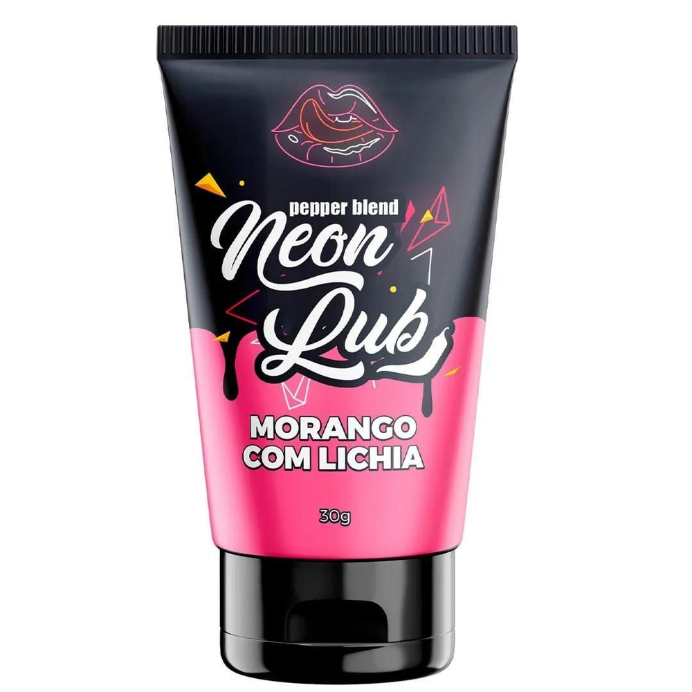 Neon Lub Gel Lubrificante Comestível 30G Brilha Na Luz Negra Pepper Blend - Imagem 2
