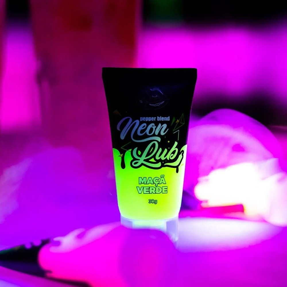 Neon Lub Gel Lubrificante Comestível 30G Brilha Na Luz Negra Pepper Blend - Imagem 7