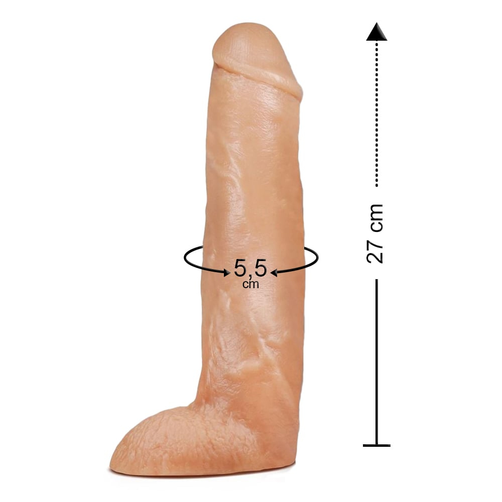 Pênis Maciço Big Monster Com Escroto 27 X 5,5Cm Linha Pura Luxúria Sexy Fantasy - Imagem 2
