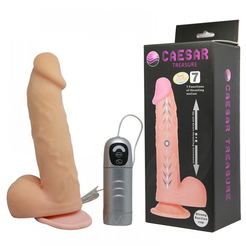 Pênis Realistico 7 Modos De Vibração Caesar Treasure