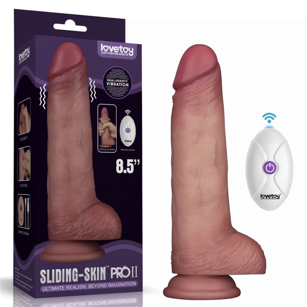 Pênis Realístico 8.5 Dupla Densidade Com Controle Remoto Love Toy