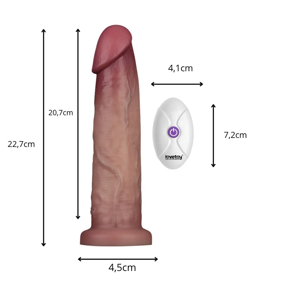 Pênis Realístico 9.0 Dupla Densidade Com Controle Remoto Love Toy - Imagem 6