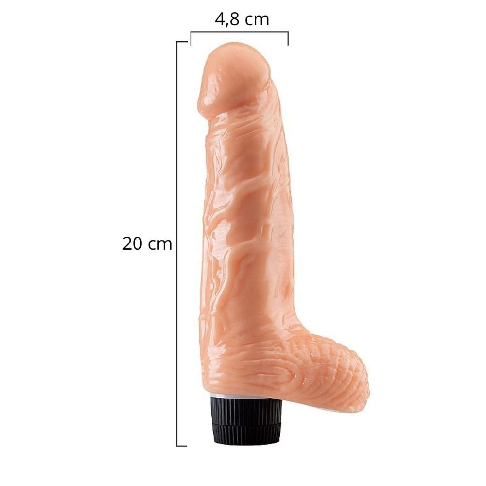 Pênis Realístico Com Escroto E Vibro 20 X 4,8Cm Vibe Toys - Imagem 10