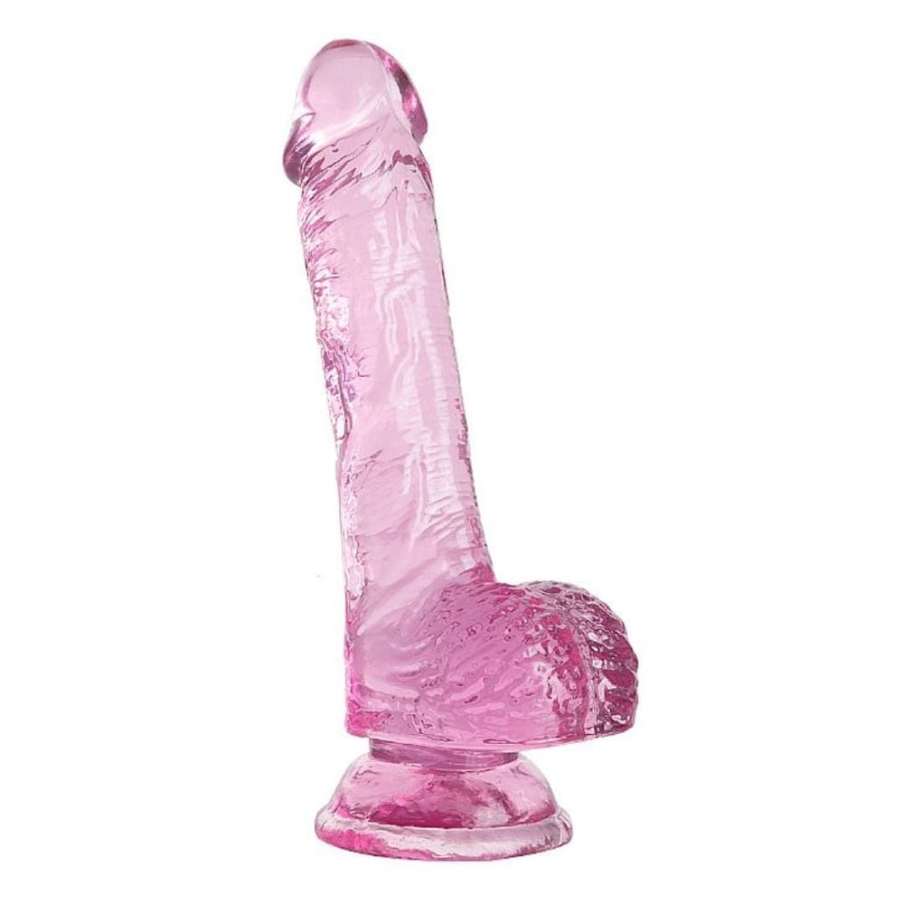 Pênis Realístico Em Jelly Com Escroto E Ventosa 20,5 X 3,8 Cm Vibe Toys - Imagem 3
