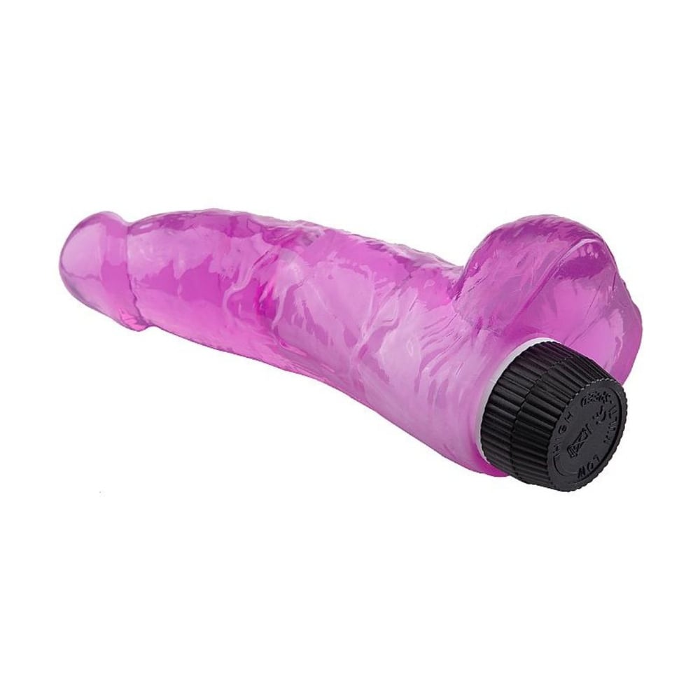 Pênis Realístico Em Jelly Com Escroto E Vibro 19 X 4,8 Cm Vibe Toys - Imagem 7