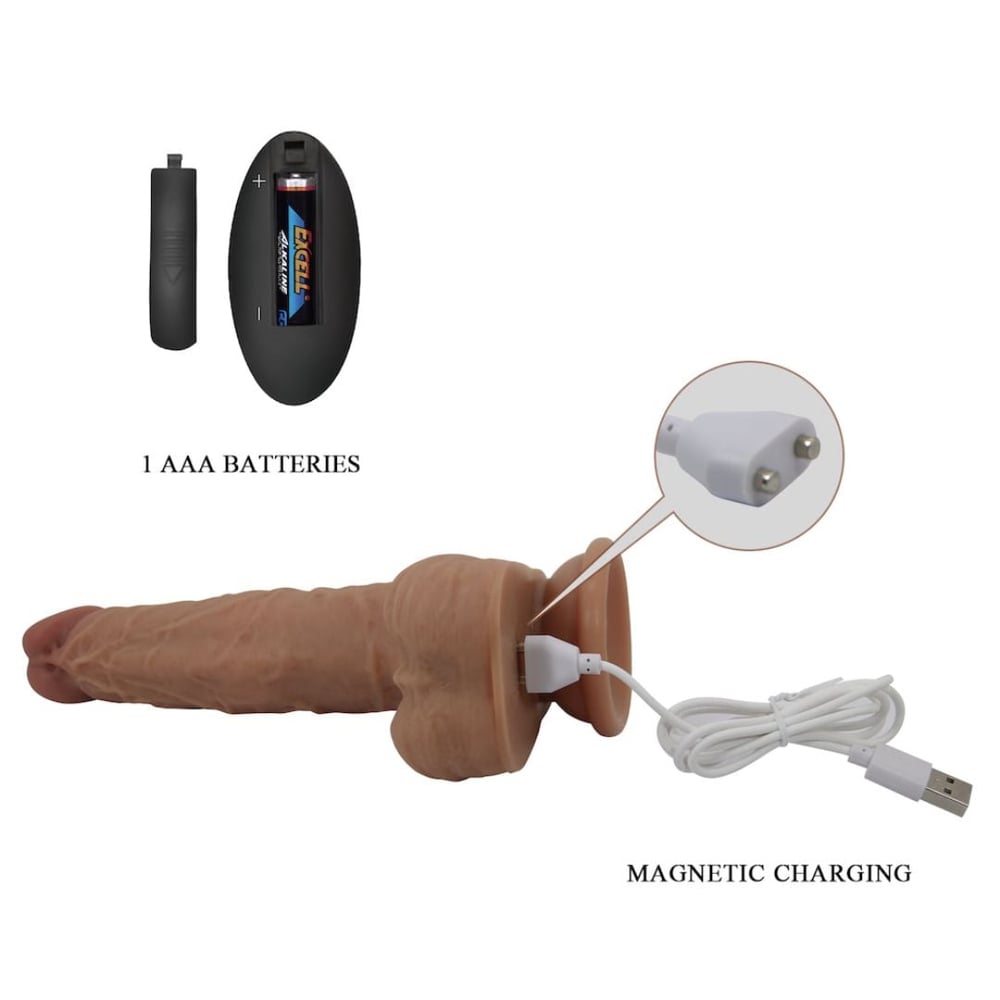 Pênis Realístico Jonathan Com Controle Remoto 3 Modos De Vai E Vem E Vibração Pretty Love - Imagem 8