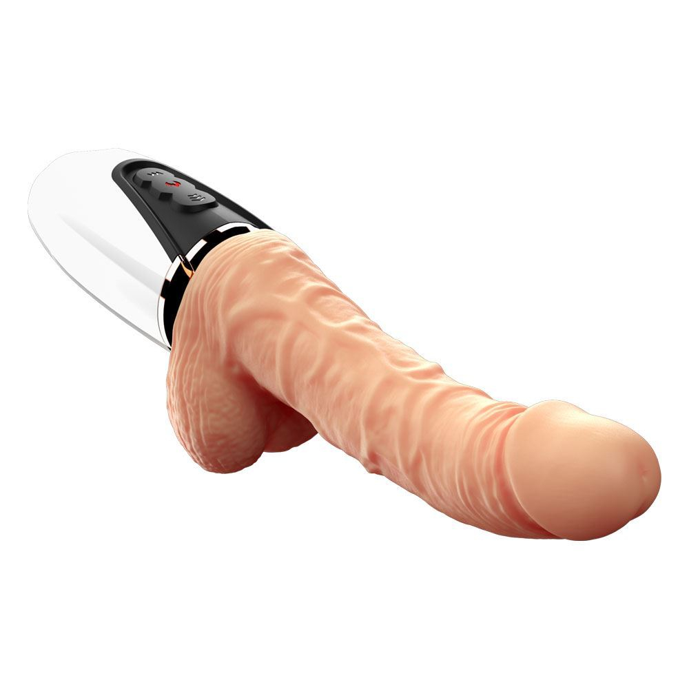 Pênis Realístico Luxuoso 7 Modos De Vibrações E Auto Aquecimento Sex Massage - Imagem 3