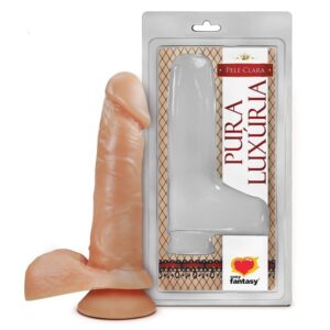 Pênis Realístico Maciço Com Ventosa 16 X 3,5Cm Linha Pura Luxúria Sexy Fantasy