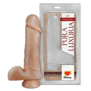 Pênis Realístico Maciço Com Ventosa 18 X 4,4Cm Linha Pura Luxúria Sexy Fantasy