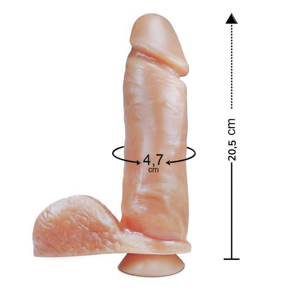 Pênis Realístico Maciço Com Ventosa 20,5 X 4,7Cm Linha Pura Luxúria Sexy Fantasy - Imagem 2