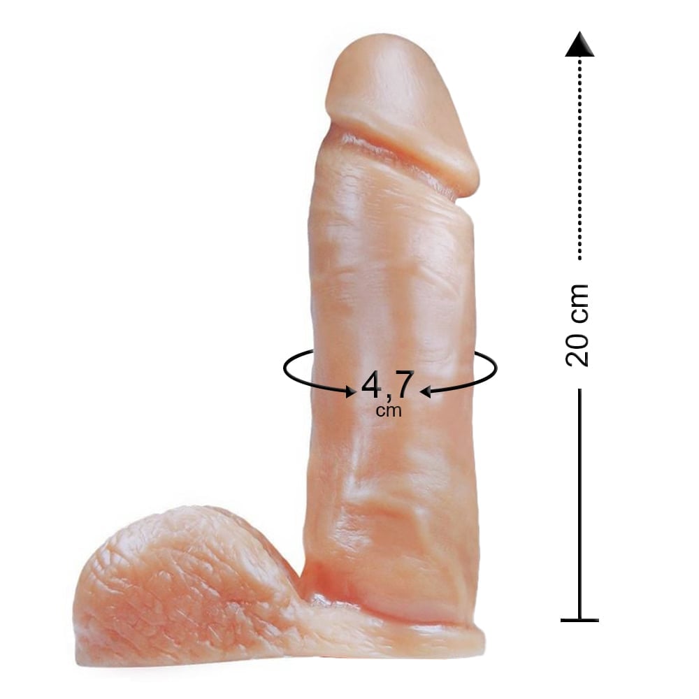 Pênis Realístico Maciço Monster 20,5 X 4,7Cm Linha Pura Luxúria Sexy Fantasy - Imagem 2