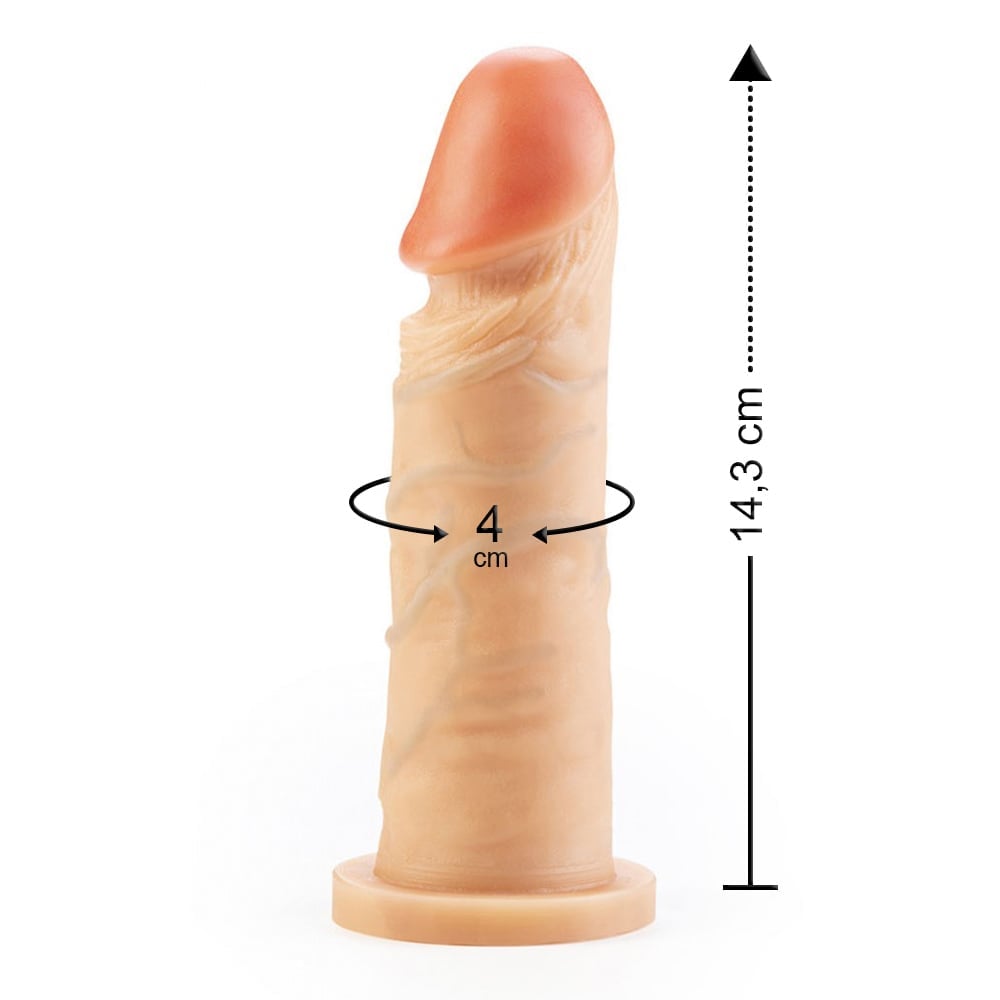 Pênis Ultra Realístico Maciço 14,3 X 4Cm Linha Real Dick Sexy Fantasy - Imagem 4