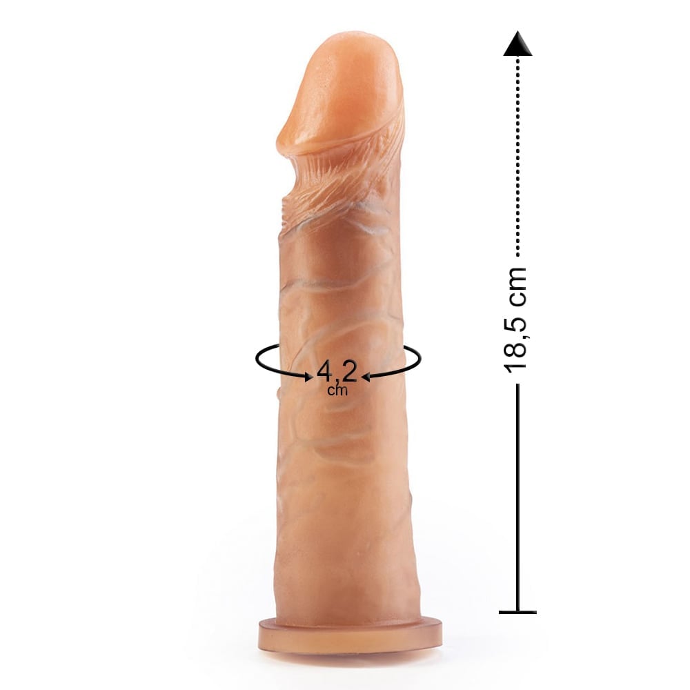 Pênis Ultra Realístico Maciço 18,5 X 4,2Cm Linha Real Dick Sexy Fantasy - Imagem 4