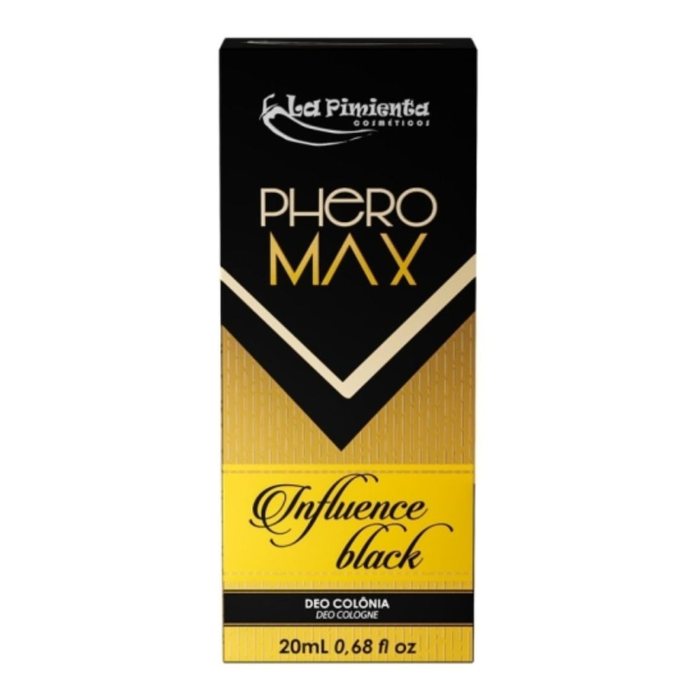 Phero Max Deo Colônia Influence Black 20Ml La Pimienta - Imagem 2