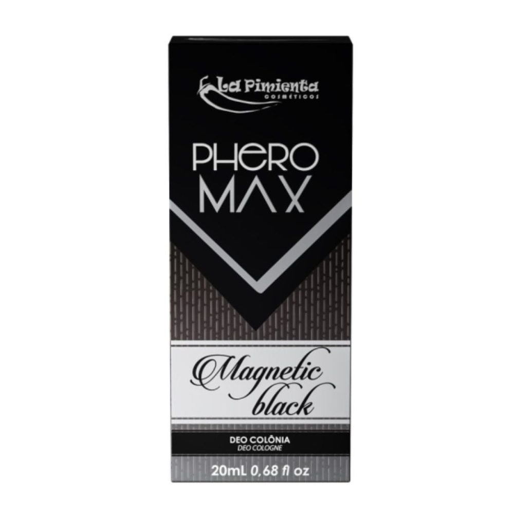 Phero Max Deo Colônia Magnetic Black 20Ml La Pimienta - Imagem 2