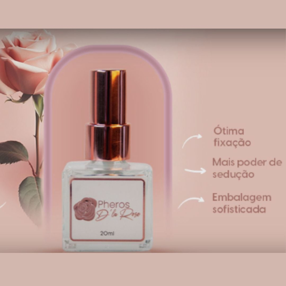 Pheros D’la Rose Perfume Feminino 20Ml Kgel - Imagem 3