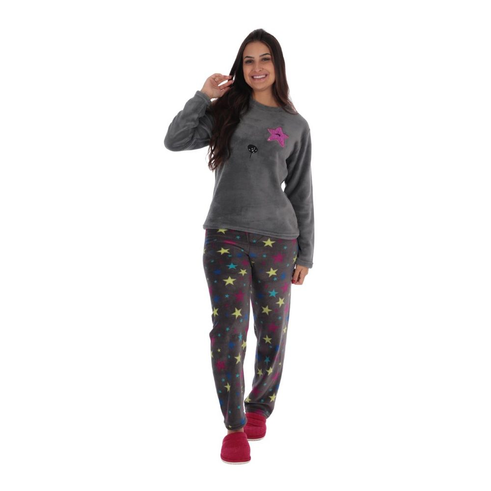 Pijama Majestosa Flee Variados Victory - Imagem 3