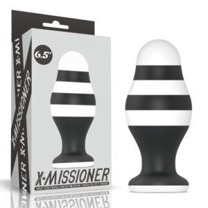 Plug Anal Com Listras 17 X 7,4Cm Linha X-Missioner Lovetoy