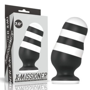 Plug Anal Com Listras 18 X 8,5Cm Linha X-Missioner Lovetoy