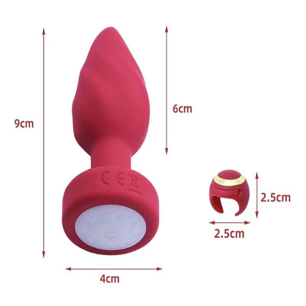 Plug Anal Com Touch E Controle Remoto Em Formato De Anel Vibe Toys - Imagem 4