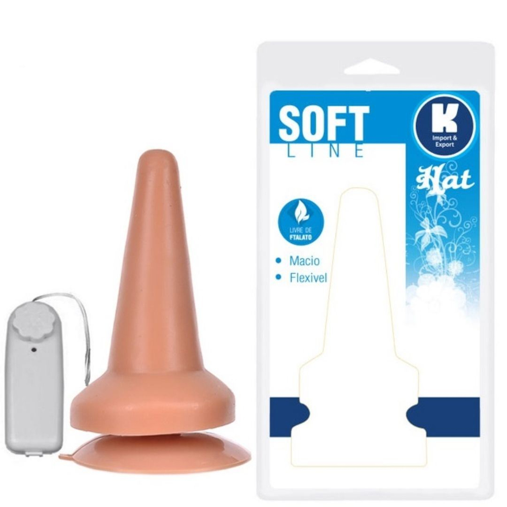 Plug Anal Com Vibro 14Cm Soft Line Ktoy - Imagem 3