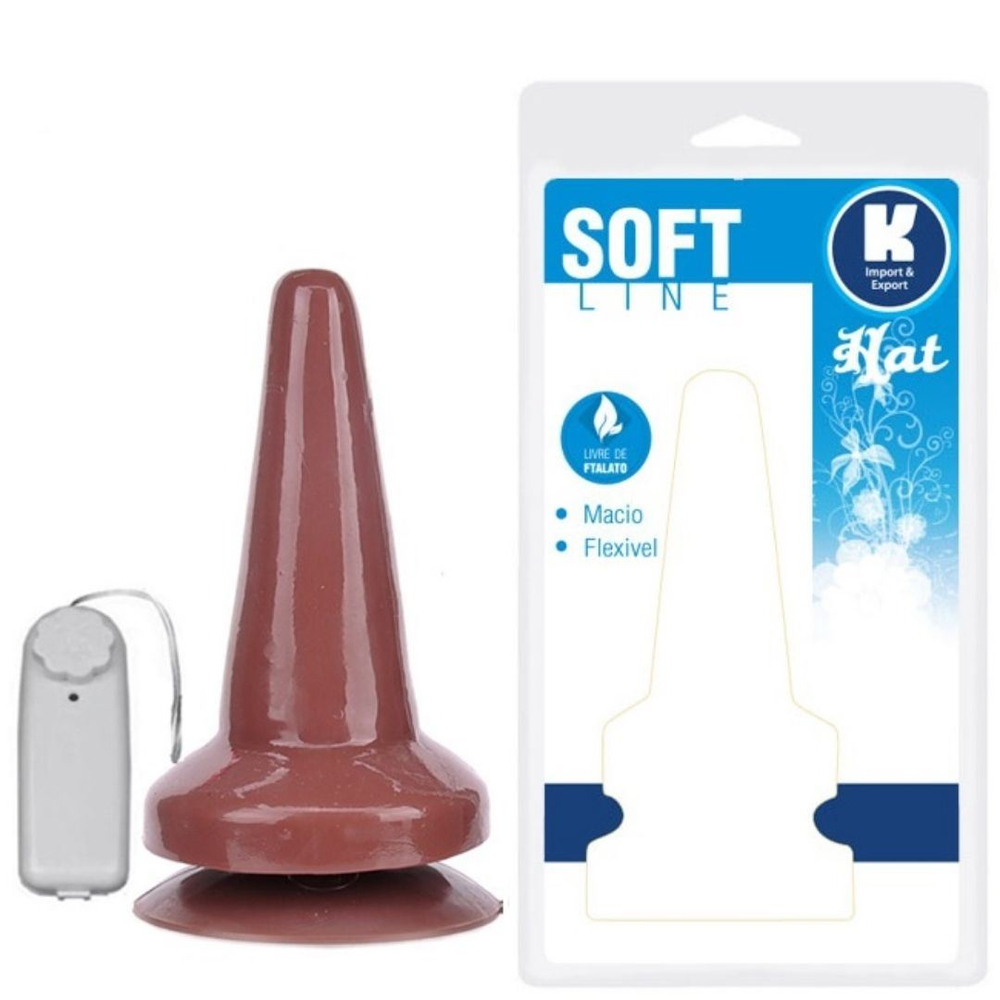 Plug Anal Com Vibro 14Cm Soft Line Ktoy - Imagem 5