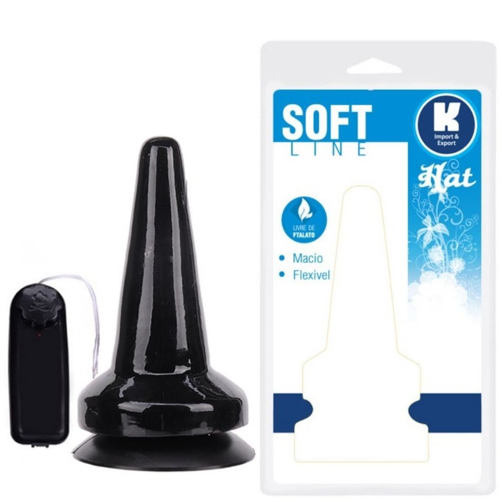 Plug Anal Com Vibro 14Cm Soft Line Ktoy - Imagem 7