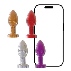 Plug Anal Cromado Com 10 Vibrações E Controle Via App Vibe Toys