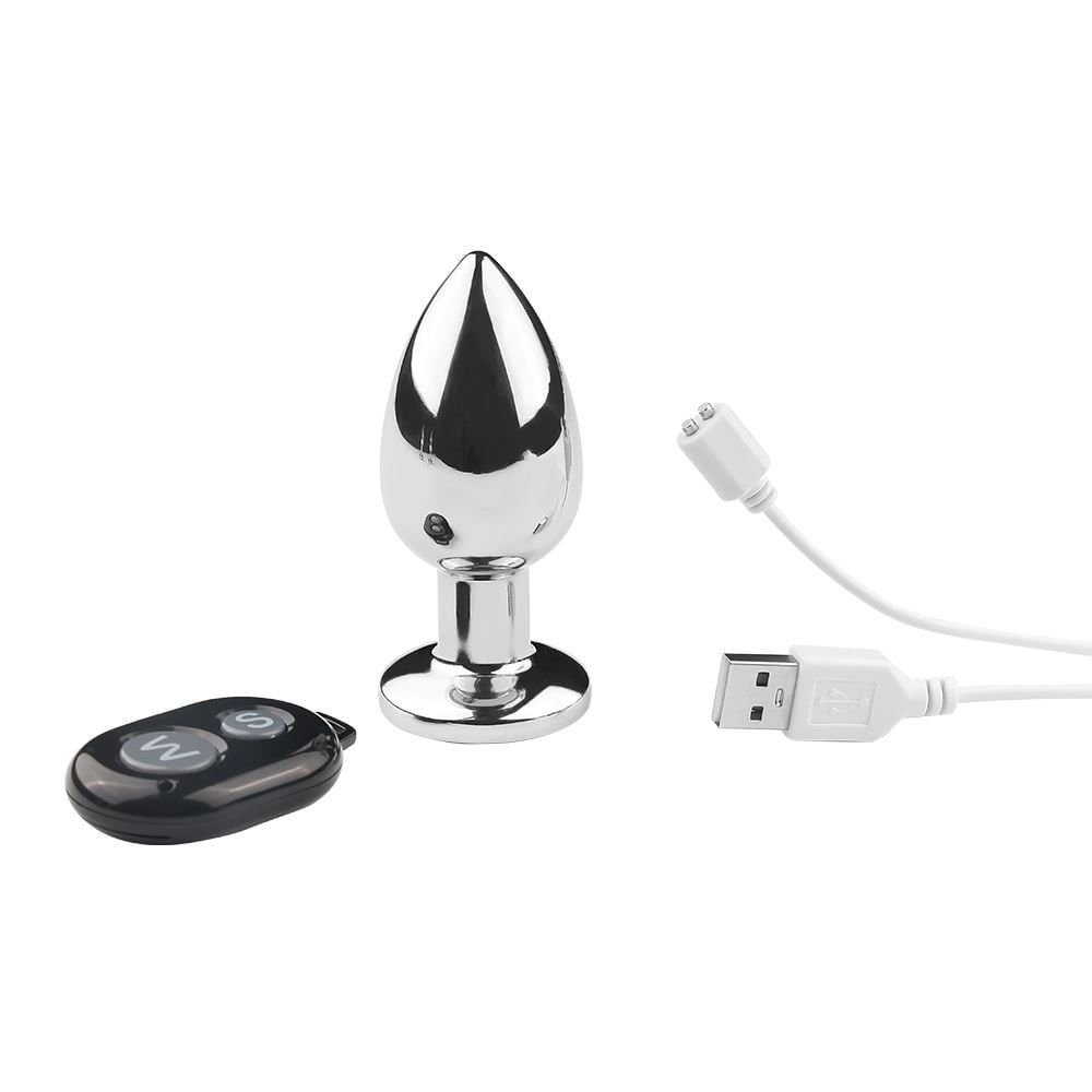 Plug Anal De Luxo Médio Com 10 Vibrações E Controle Remoto Massager - Imagem 3