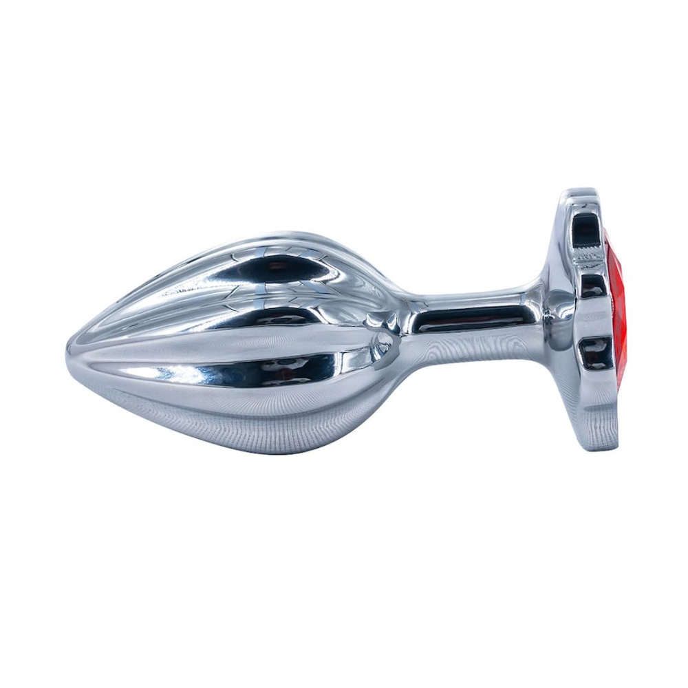 Plug Anal Em Metal Stripes Pequeno Com Pedra Vibe Toys - Imagem 3