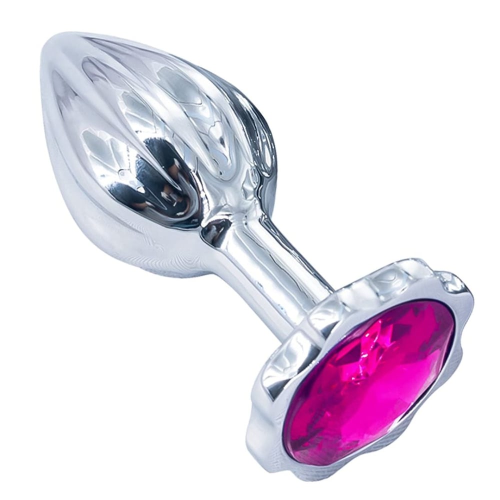 Plug Anal Em Metal Stripes Pequeno Com Pedra Vibe Toys - Imagem 4