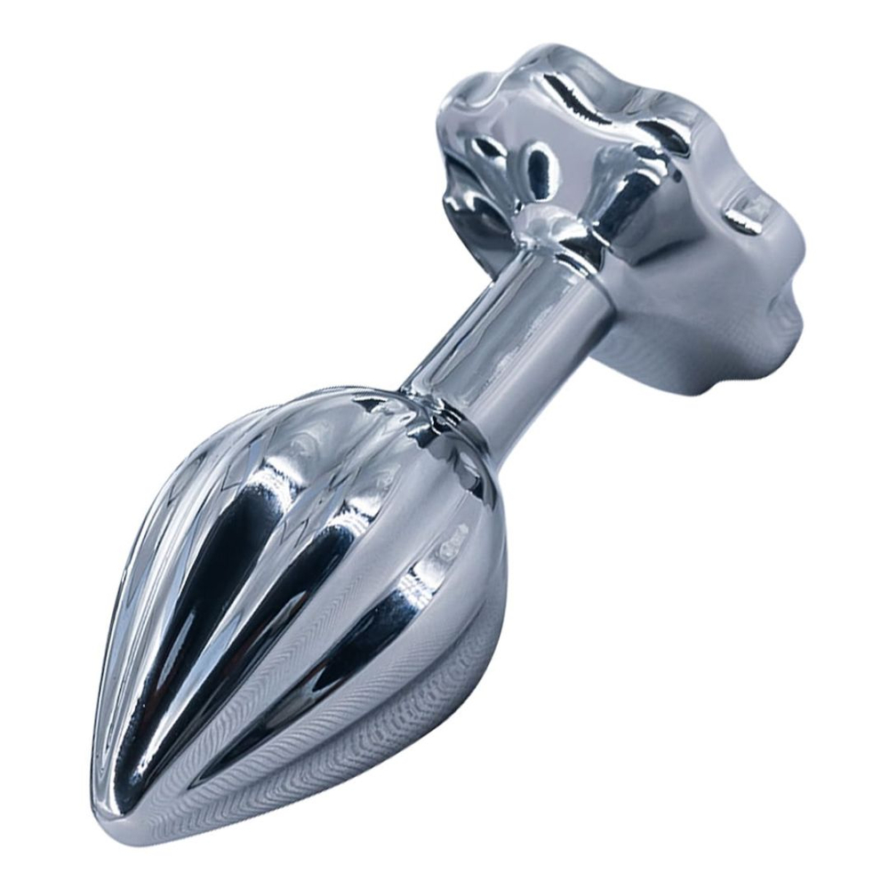 Plug Anal Em Metal Stripes Pequeno Com Pedra Vibe Toys - Imagem 6